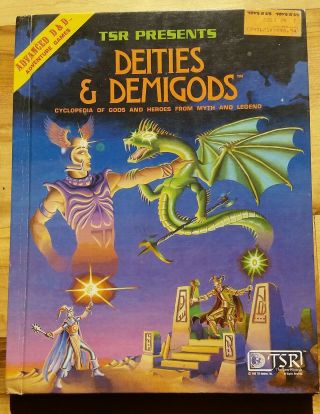 VINTAGE BUNDLE AD&D Players Handbook (Wizard),  Deities & Demigods,  Art of Dragon 5