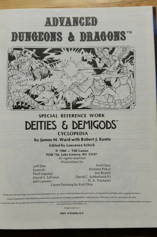 VINTAGE BUNDLE AD&D Players Handbook (Wizard),  Deities & Demigods,  Art of Dragon 6