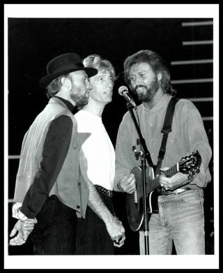 1989 Bee Gees On Stage Vintage Photo Night Fever Stayin 