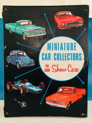 Wow Vintage 1966 Mattel Miniature Car Collectors 48 Car Show Case Hipster