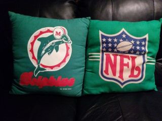 Vintage Nfl/miami Dolphins Couch Pillows 1994