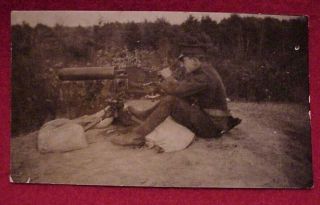 Vintage Ww1 Wwi Us Army M - 1917 Browning Machine Gun Photograph Picture