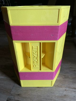 Vintage Rolykit Roll - Up Yellow Storage Box