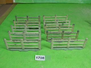 Vintage Fgt Lead Farm Fencing X10 Sections Collectable Toy Models 1708