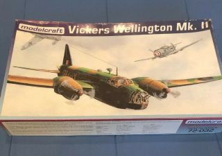 Vintage 1/72 Modelcraft Vickers Wellington Mk.  Ii Bomber Model Kit 72 - 032