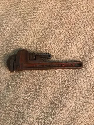 Vintage Rigid 6 Inch Heavy Duty Pipe Wrench The Ridge Tool Co.  Usa
