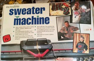 Vintage Incredible Sweater Machine As Seen On Tv Knitting Kit By Bond