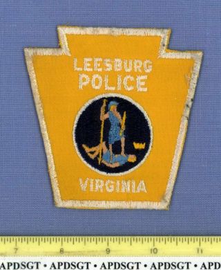 Leesburg (old Vintage) Virginia Sheriff Police Patch Cheesecloth State Seal