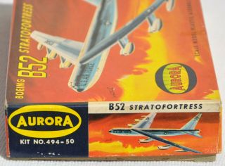 Vintage Aurora 494 - 50 Boeing B52 Stratofortress Jet Bomber Military Toy Model 6