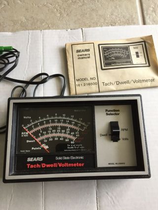 Vintage Sears Solid State Tach/dwell/voltmeter Model 161.  216500.