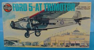 1/72 Vintage Airfix 04009 - 9 Ford 5 - At Trimotor Plastic Model Airplane Kit