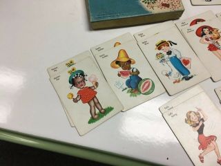 Vintage 1950’s Old Maid Card Game Set Whitman Publ Co 2996 Honey Pie Seedy Sam