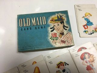 VINTAGE 1950’s OLD MAID CARD GAME SET WHITMAN PUBL CO 2996 HONEY PIE SEEDY SAM 3
