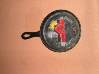 Vintage Cast Iron Mini Skillet Frying Pan Country Farm Barn - Home Sweet Home
