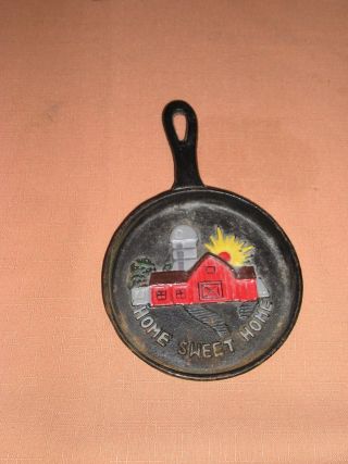 Vintage cast iron Mini Skillet Frying Pan country farm barn - HOME SWEET HOME 3