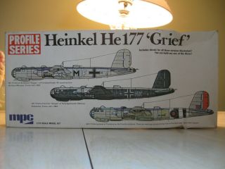 Vintage Mpc Profile Series 1/72 Heinkel He177 Grief 2 - 2502