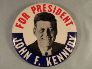 Vintage John F Kennedy Presidential Political Campaign Button