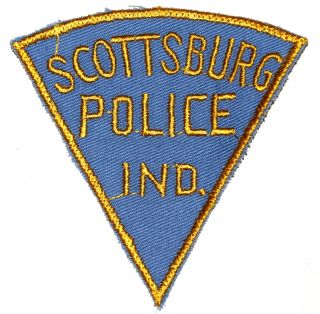 Scottsburg Indiana In Sheriff Police Patch Pie Shape Vintage Old Mesh