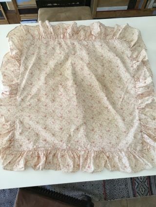 Ralph Lauren European Pillow Sham Vintage Pink Rosebuds 25x25”