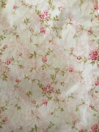 Ralph Lauren European Pillow Sham Vintage Pink Rosebuds 25x25” 3