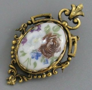 HIGH END Vintage Jewelry Victorian Style Flower Cameo BROOCH PIN Rhinestone LotC 5