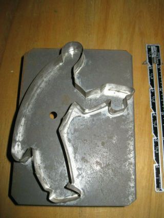 Vintage Handmade Tin Cookie Cutter,  Man With Hat,  Soldered Folk Art With Handle