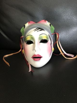 Vintage Clay Art San Francisco About Face Ceramic Wall Mask - Lady