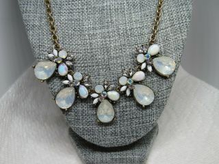 Vintage Jewelry Necklace Aurora Borealis Rhinestone Wedding Statement 33.  79