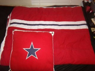 Tommy Hilfiger Us Star 40x60 Comforter And Throw Pillow.  Vintage Americanna.