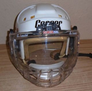 Vintage Cooper Hockey Helmet with ccm Z leader zleader face mask 2