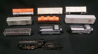Vintage Bachmann N Scale Atsf 0 - 6 - 0 Locomotive & 3283 Tender & 8 Freight Cars