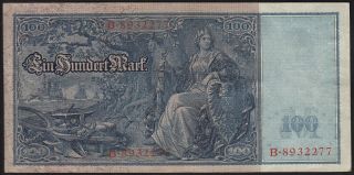 1910 100 Mark Germany Old Vintage Paper Money Banknote Currency Bill P 42 Xf