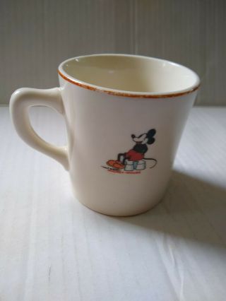 Vtg Pluto the Pup Mickey Mouse Patriot China Cup Mug Walt Disney Enterprises 2