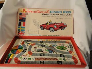 Vintage Magic Wand Grand Prix Magnetic Road Race Game 1964 Great Graphics