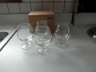 Vintage Princess House Heritage Set Of 4 Stem Brandy Glass Glasses 404 W Box