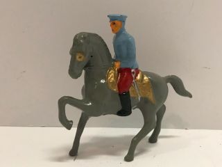Vintage Barclay Manoil Lead Soldier On Horse Figure Paint