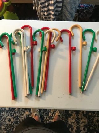 14 Christmas Candy Canes Vintage Yard Decorations Hold Christmas Lights. 5