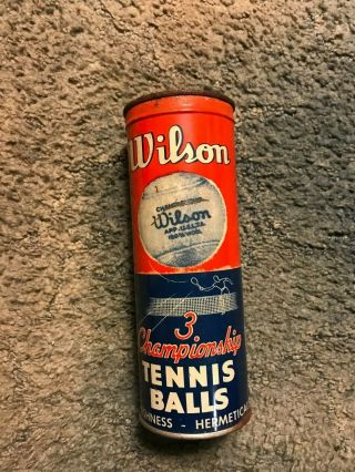 Vintage Wilson Tennis Balls Can