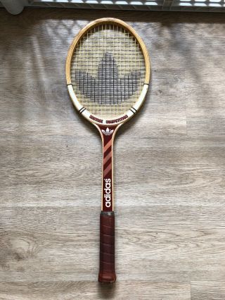 Vintage Adidas “nastase Competition” Wooden Tennis Racket Racquet