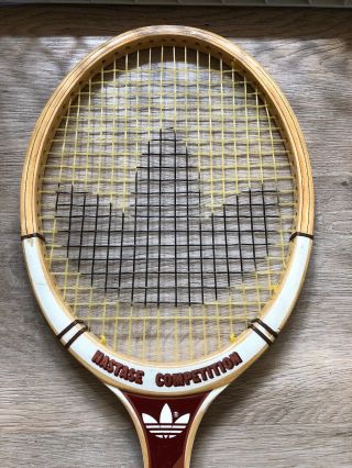 Vintage Adidas “Nastase Competition” Wooden Tennis Racket Racquet 3