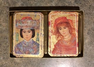 Vintage Double Decks Playing Cards Edna Hibel Museum Of Art