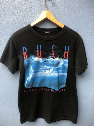 Vintage 1984 Rush Tour Shirt - Size Small - Faded And Distressed
