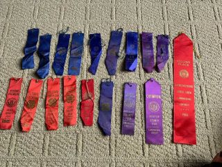 18 Vintage 4h County Fair Ribbons 1940’s 50’s 60’s Kentucky Casey Anderson Hirse