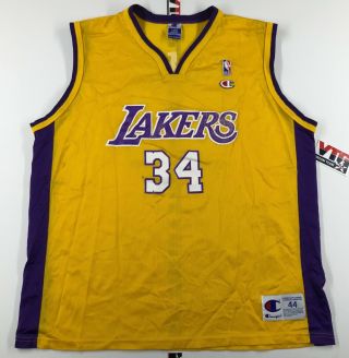 Vintage Champion Shaq 34 Los Angeles Lakers Jersey Size 44 Mens L Large 2