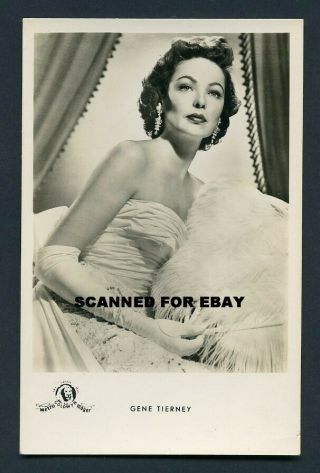 Gene Tierney Glamour Vintage German Series 1950s Photo Postcard