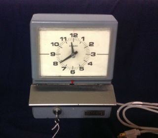 Vintage Amano Punch Time Clock Series 5500 Model 5563 With Key