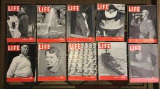 (10) Vintage 1936 - 1939 Life Magazines,  2nd Life Issue 2