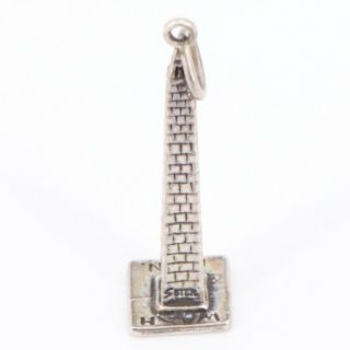 Vtg Sterling Silver - Washington D.  C.  Monument Bracelet Charm - 2.  5g