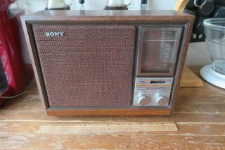 Vintage Sony Tabletop Radio Am/fm/wb/tv Icf - 9660w Vg
