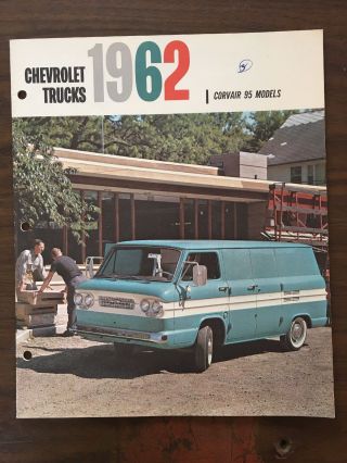 1962 Chevrolet Trucks Corvair 95 Models Vintage Promo Dealer Sales Brochure.